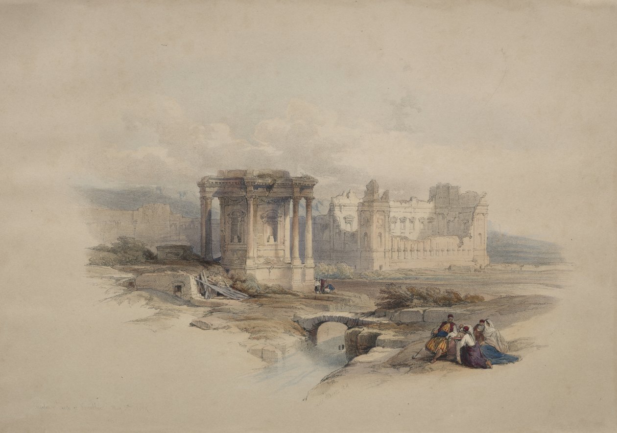 Circular Temple at Baalbec by David Roberts