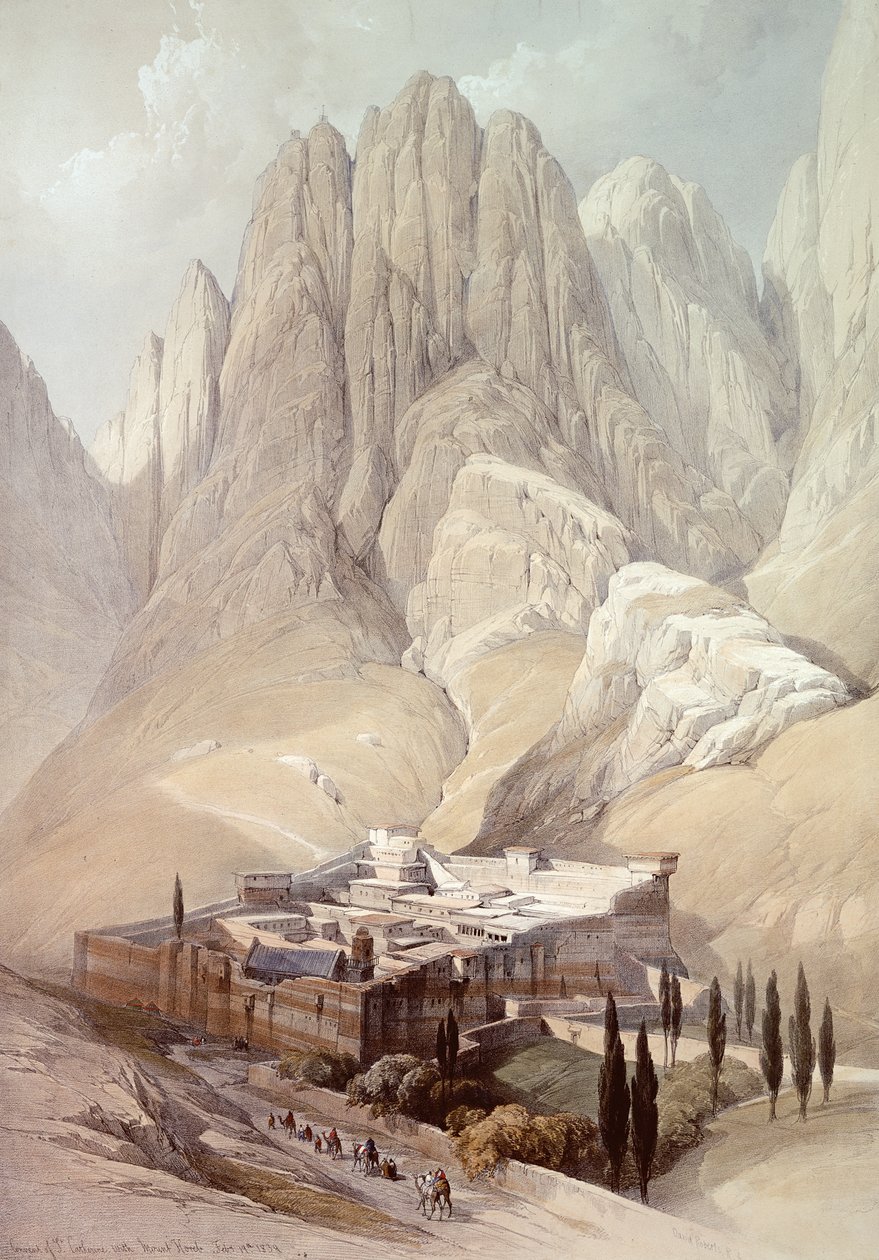 Convent of St. Catherine with Mount Horeb, February 19th 1839, plate 118 from Volume III of 