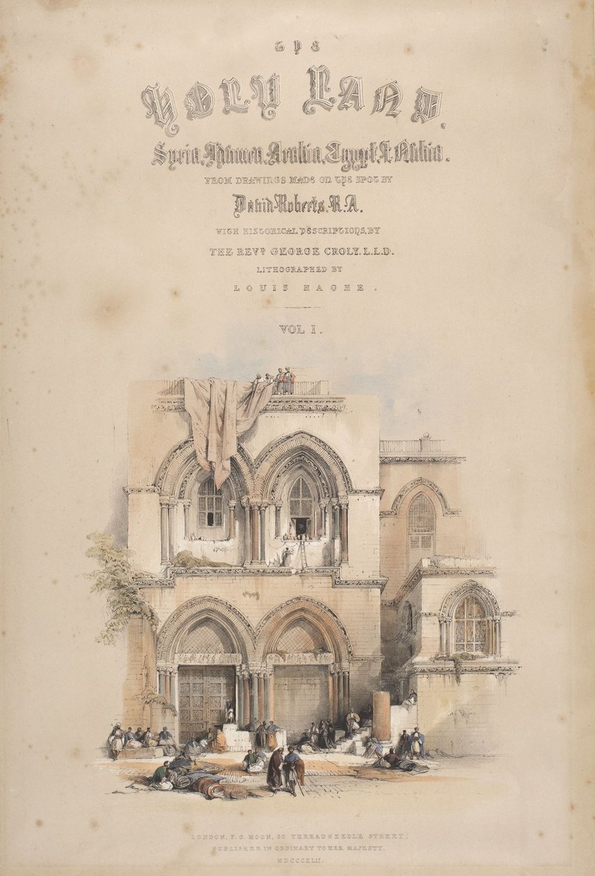 Entrance to the Holy Sepulchre, Jerusalem by David Roberts