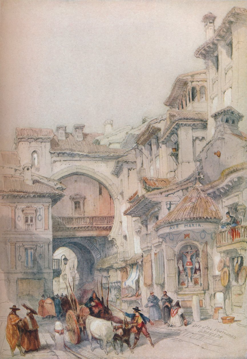 Gate of the Vivarrambla, Granada, 1830s, 1930 by David Roberts