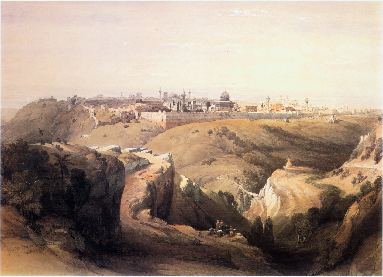 In the Holy Land: Jerusalem, from the Road to Bethany by David Roberts