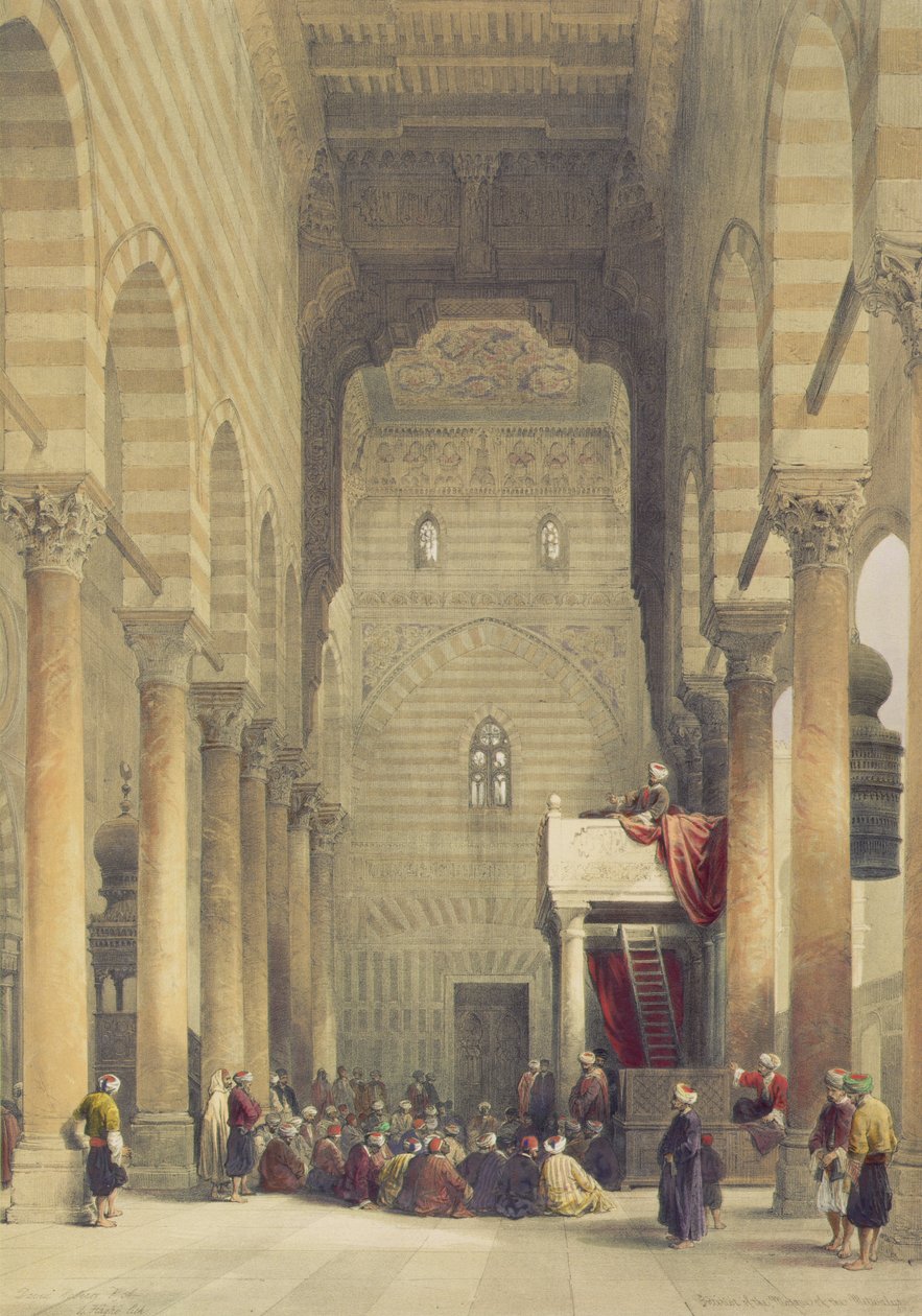 Interior of the Mosque of the Metwalys, Cairo by David Roberts