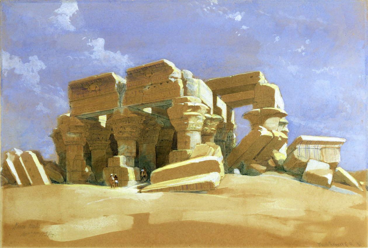 Portico of the Temple of Kom Ombo, Upper Egypt by David Roberts