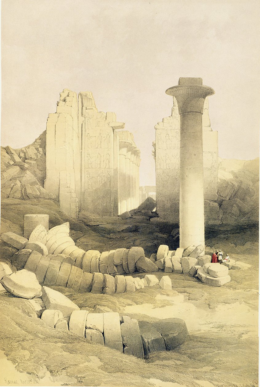 The Dromos or Central Hall of the Great Temple of Amun, Karnak, from ...