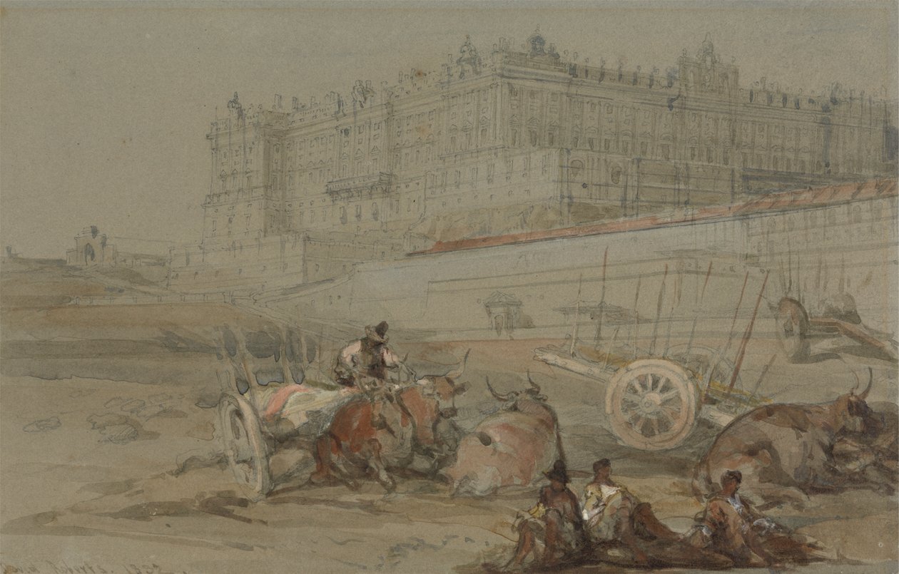 The Royal Palace, Madrid, 1832 by David Roberts