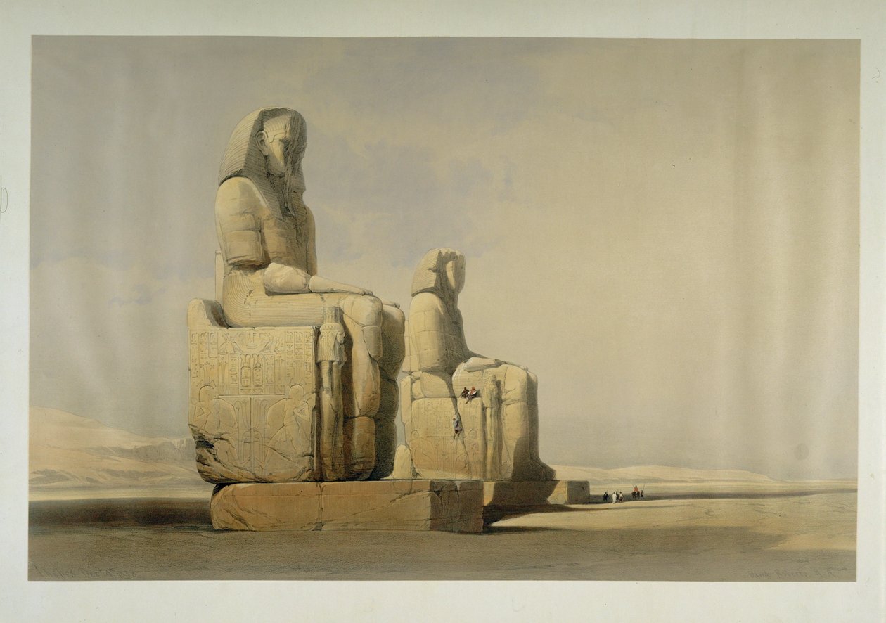 The Memnon Colossi at Thebes by David Roberts