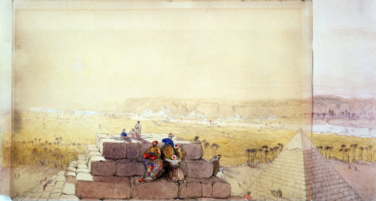 View of a Pyramid by David Roberts: Buy fine art print