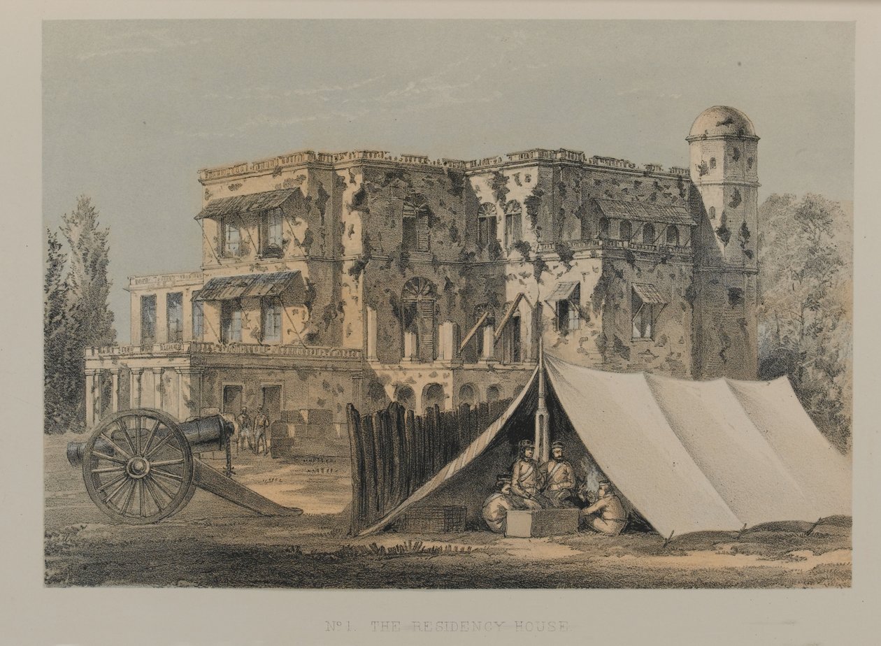 The Residency House, Lucknow by David Scott Lieutenant Colonel (after) Dodgson
