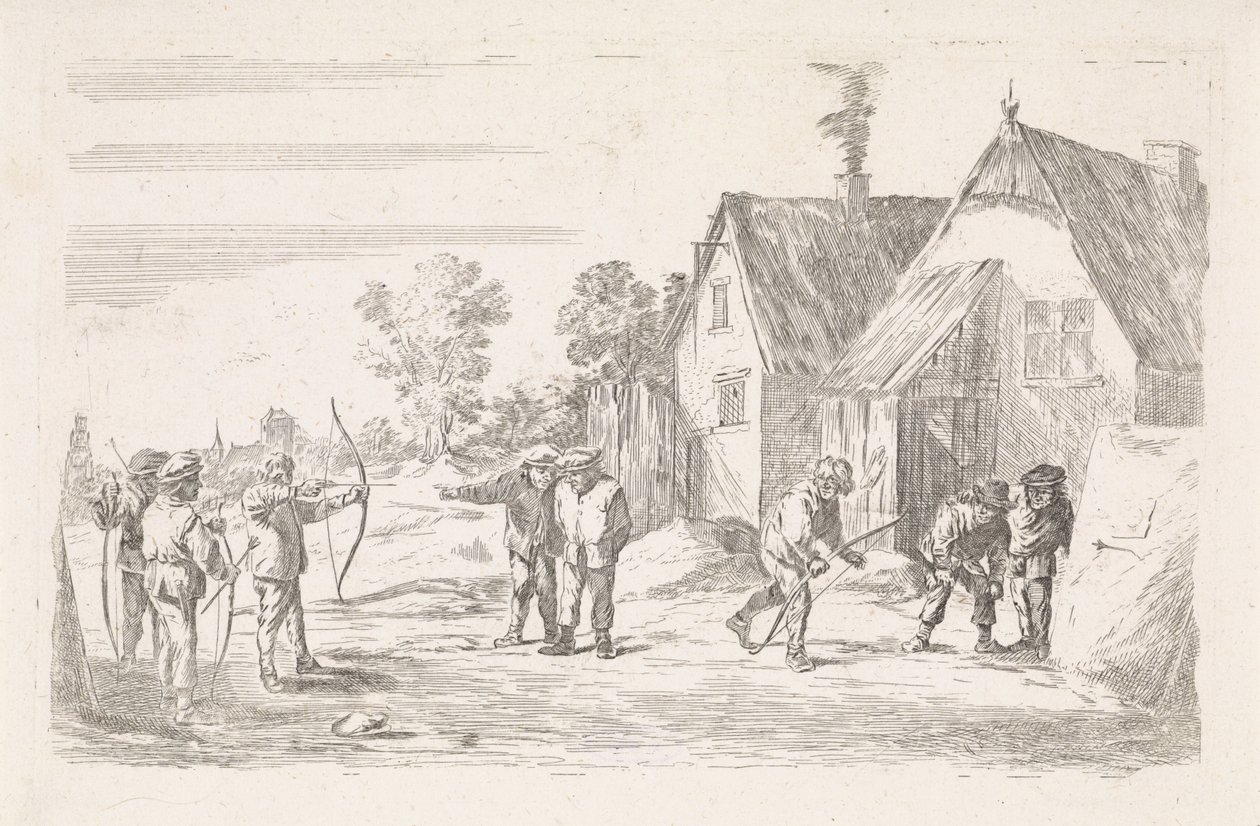 Archers (Genre Scenes in the Open Air Series) by David Teniers (II)