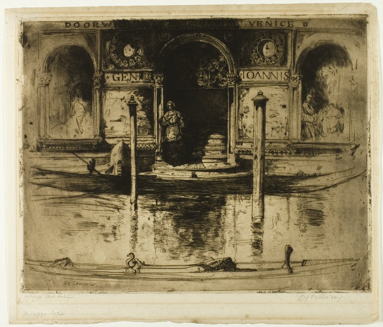The Palace Doorway, plate 22 from the North Italian Set by David Young Cameron