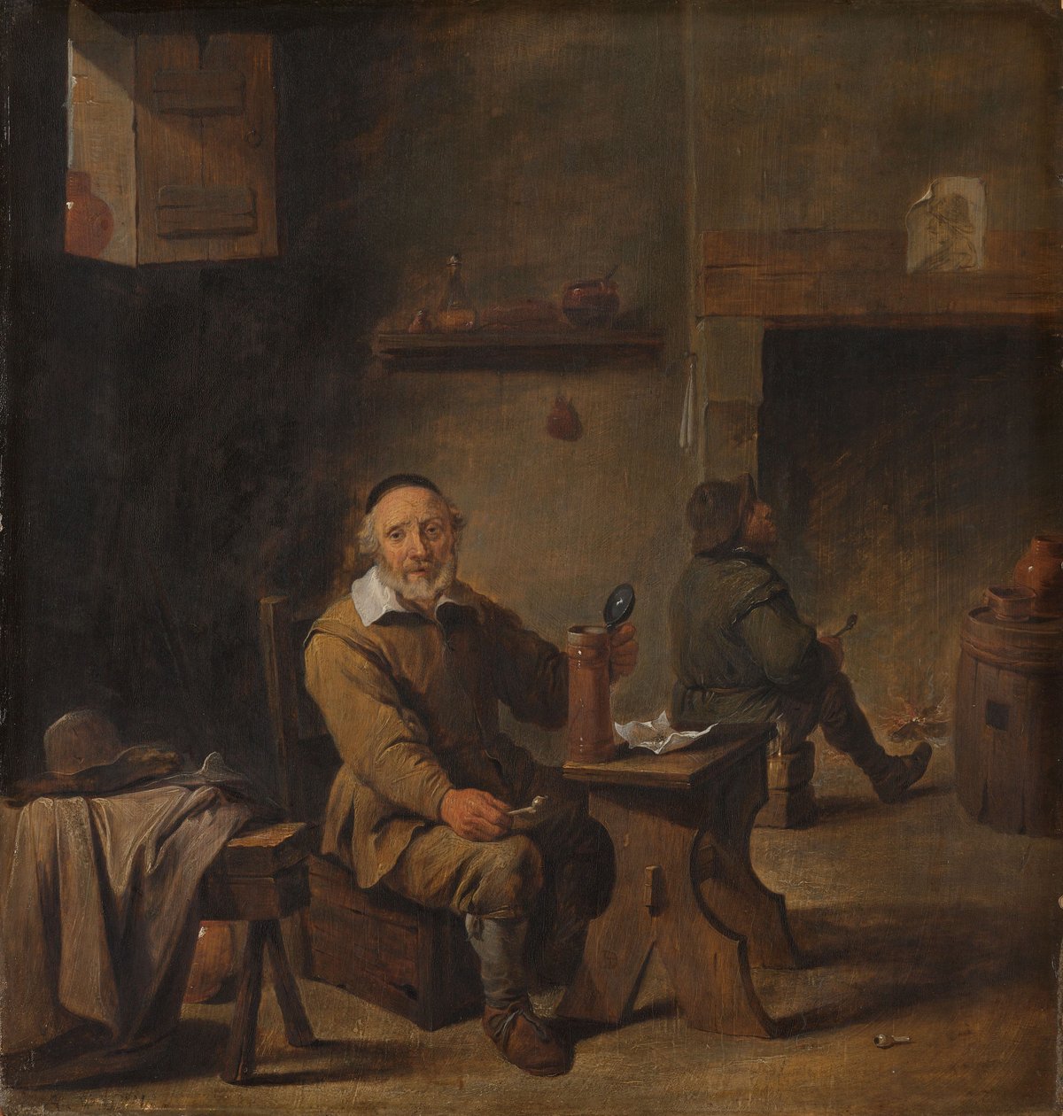 Elderly Man Seated in a Tavern by David the Younger Teniers