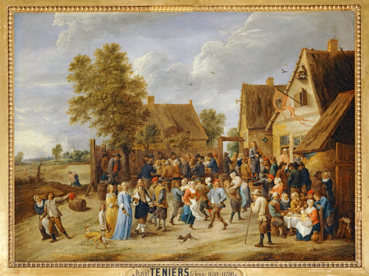 Village Festival with Aristocratic Couple by David the Younger Teniers