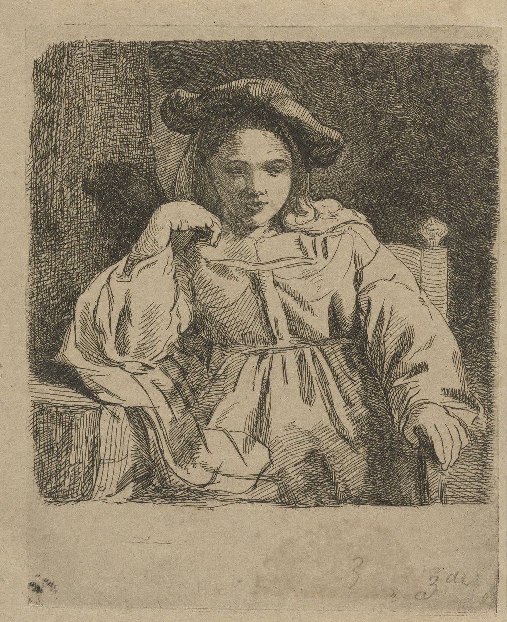 Seated Girl by David van der Kellen
