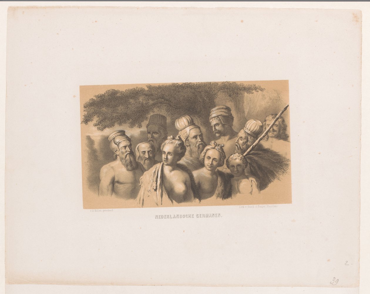Dutch Germans (title on object: Nederlandsche Germanen) by David van der Kellen