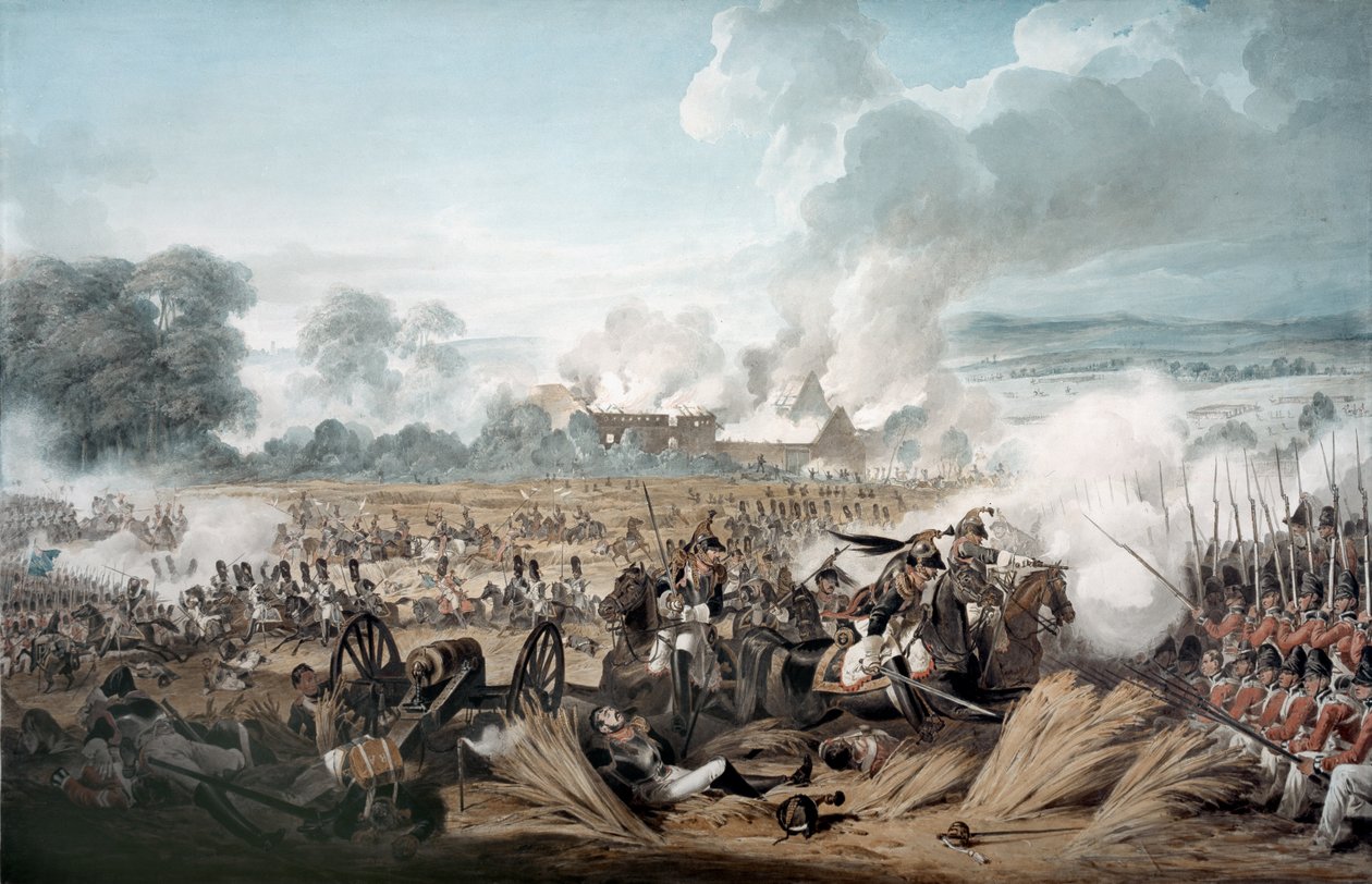 Attack on the British Squares by French Cavalry at the Battle of ...