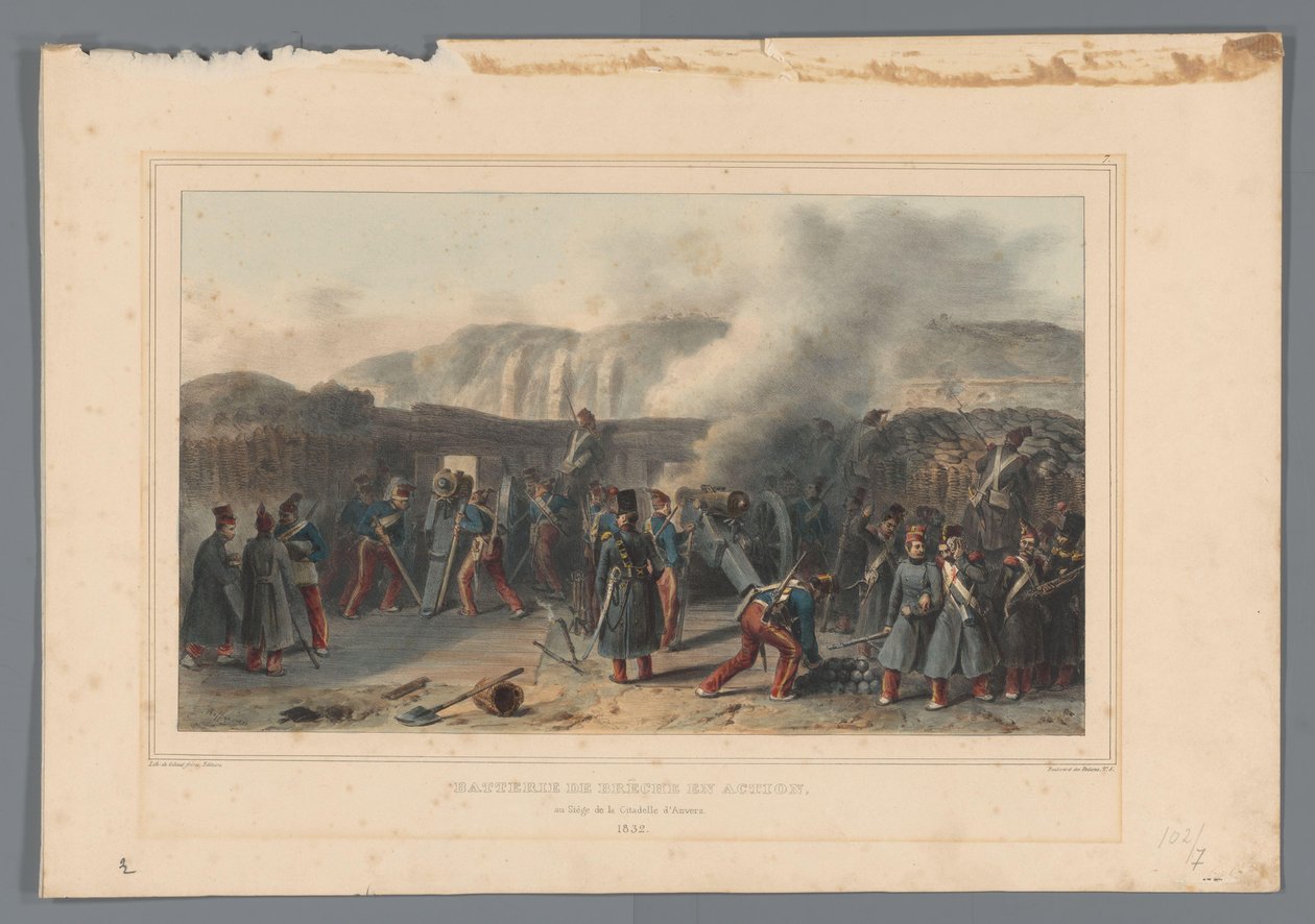 Bombardment of the Citadel, 1832 by Denis Auguste Marie Raffet