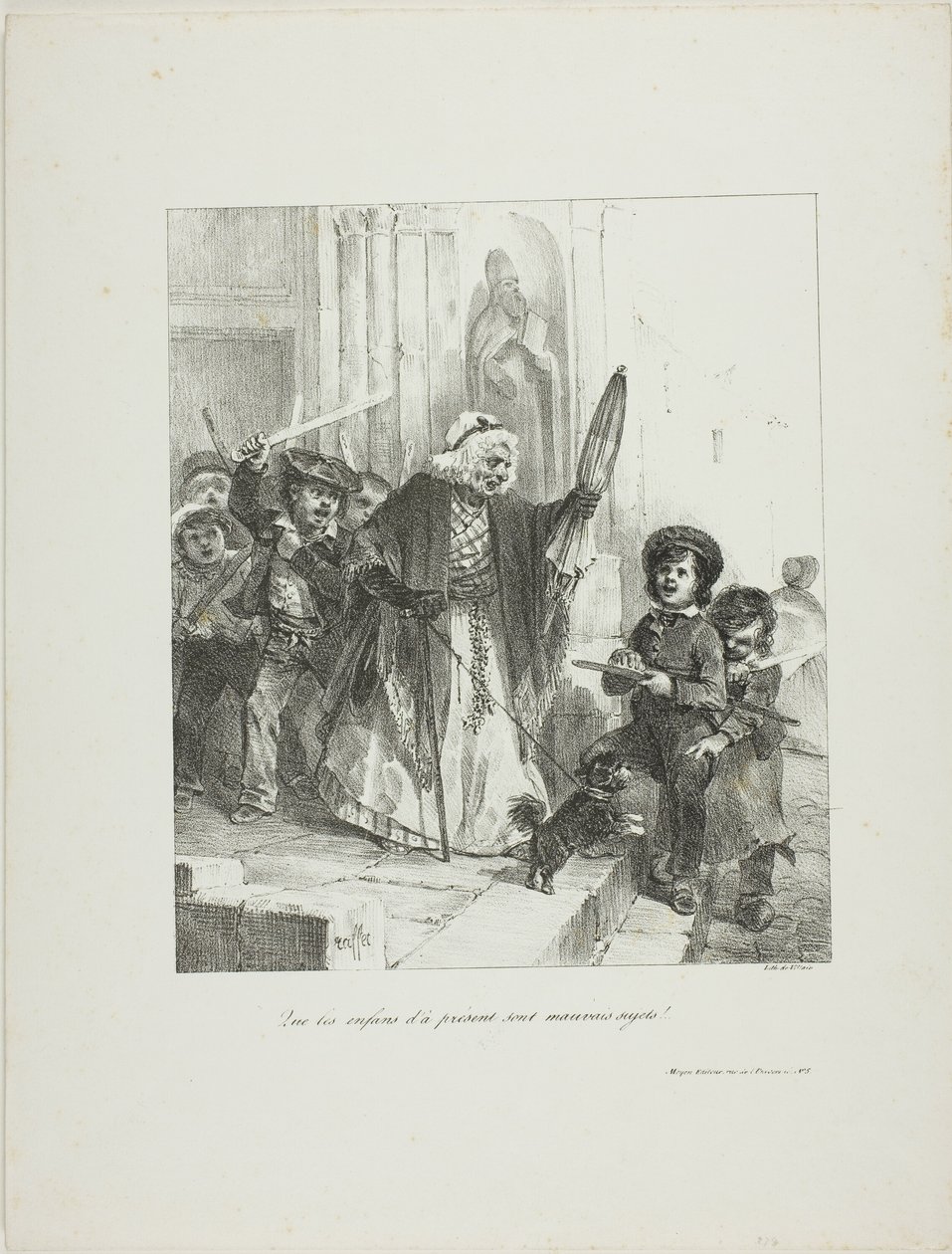 Children these days are a bad lot! by Denis Auguste Marie Raffet