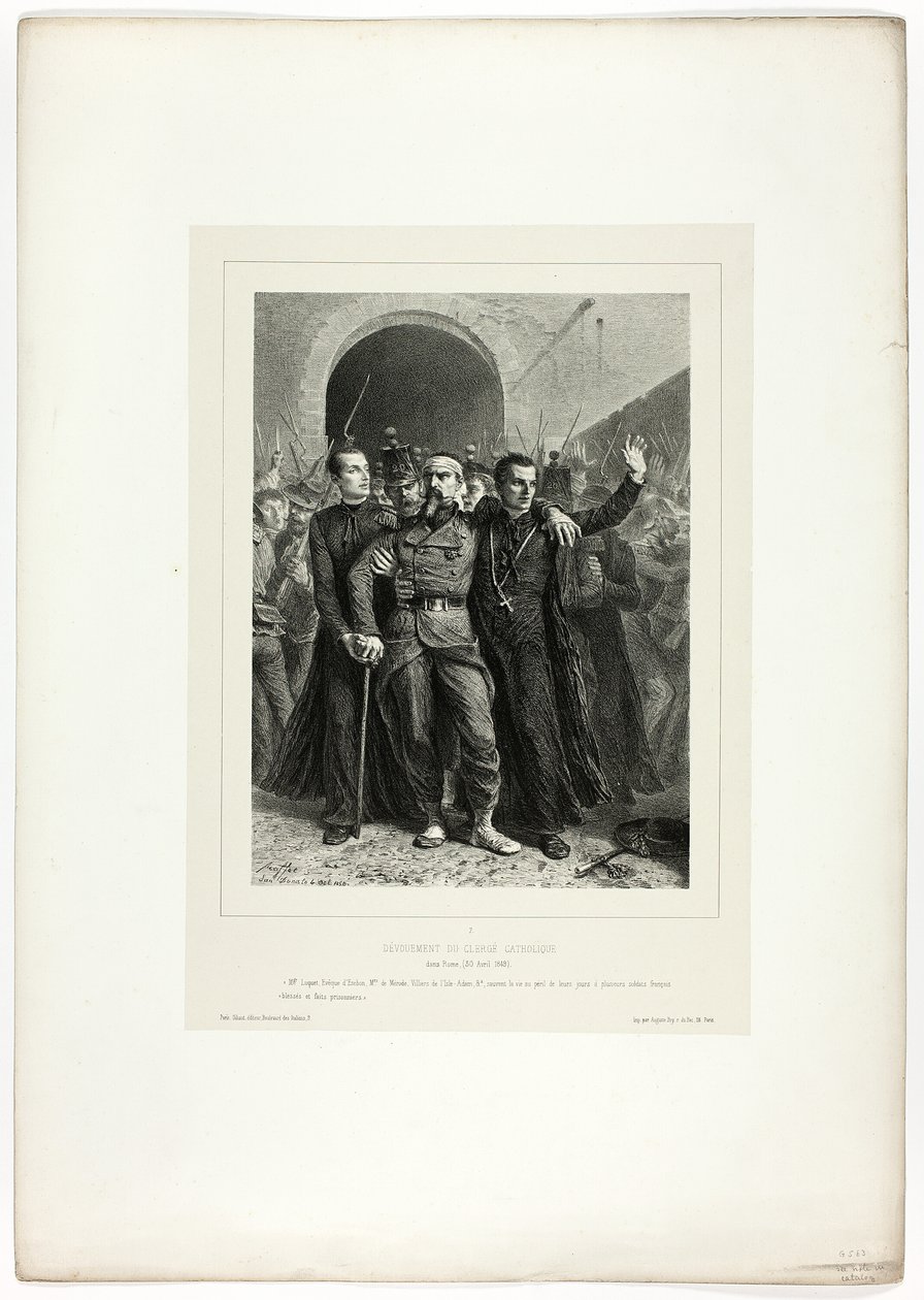 Devotion of the Catholic clergy in Rome, April 30, 1849, from Souvenirs ...