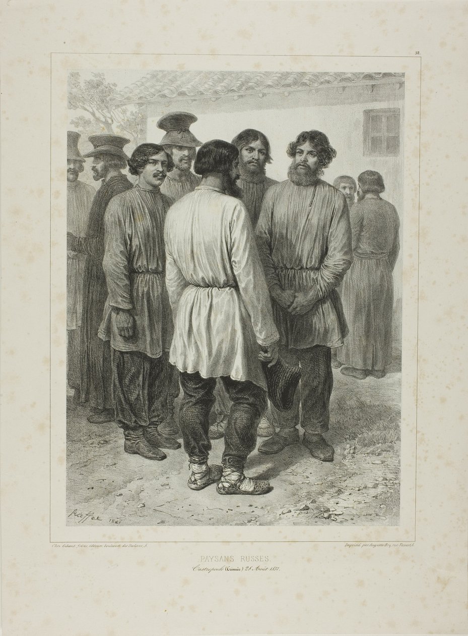 Russian Peasants by Denis-Auguste-Marie Raffet