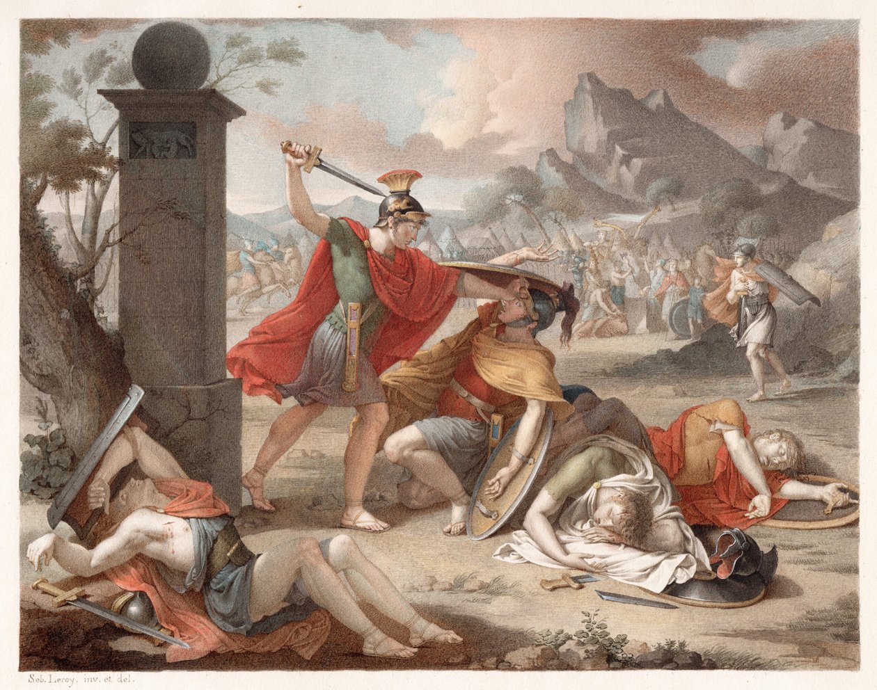 The Combat of the Horatii and the Curiatii - 1798 by Denis Sebastien Leroy