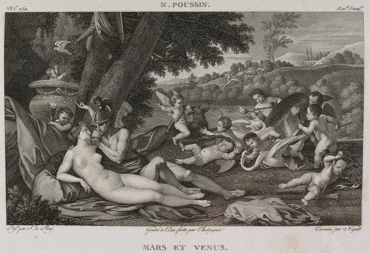Mars and Venus, after Nicolas Poussin - 1802-1815 by Denis Sebastien Leroy