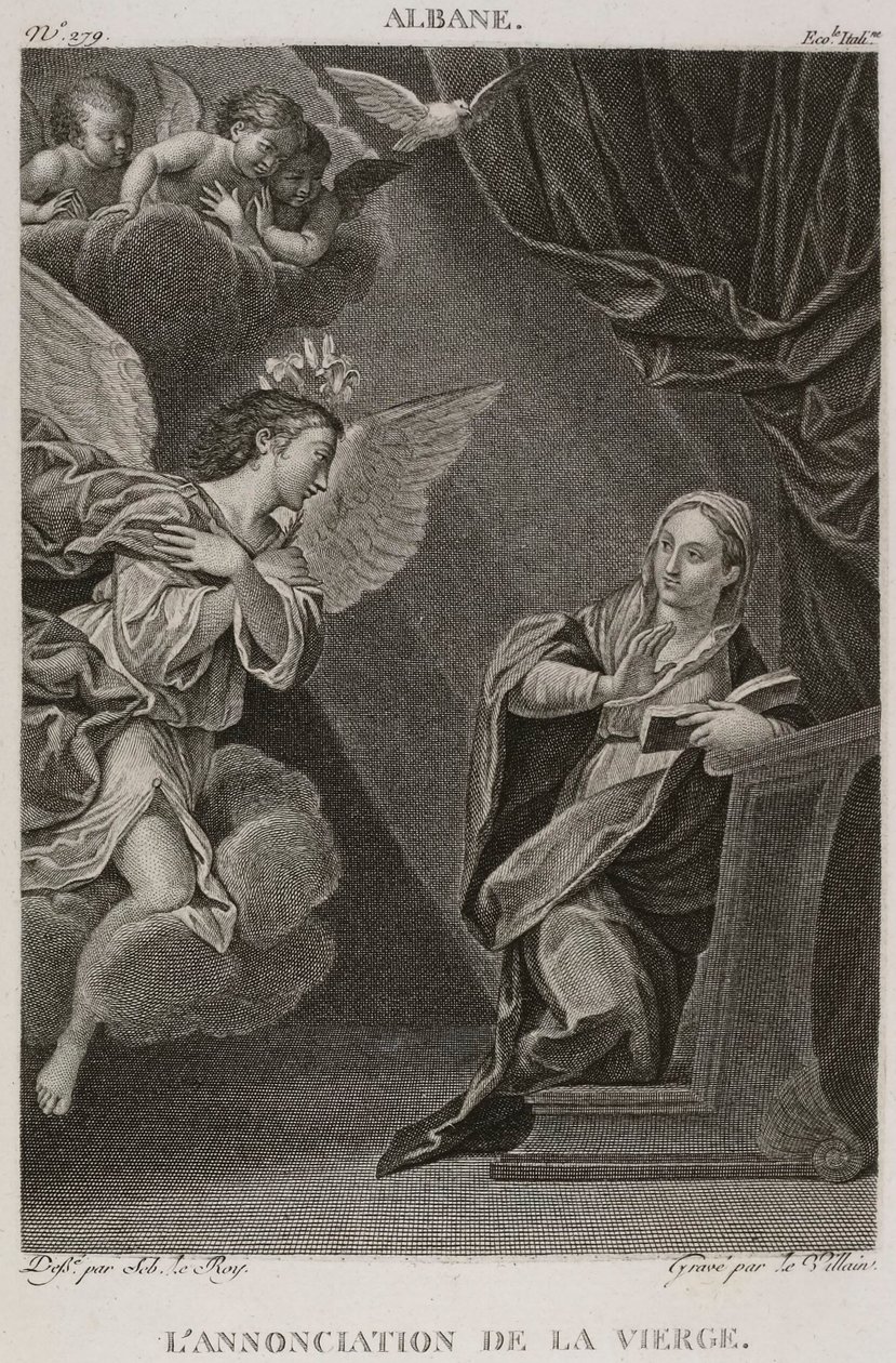The Annunciation of the Virgin, after Francesco Albani - 1802-1815 by Denis Sebastien Leroy