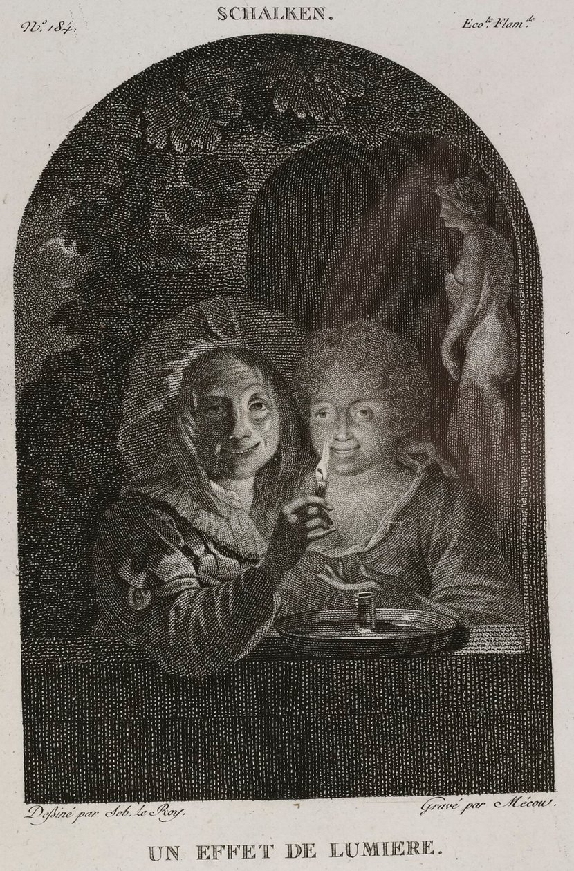 An Effect of Light, after Schalken - 1802-1815 by Denis Sebastien Leroy