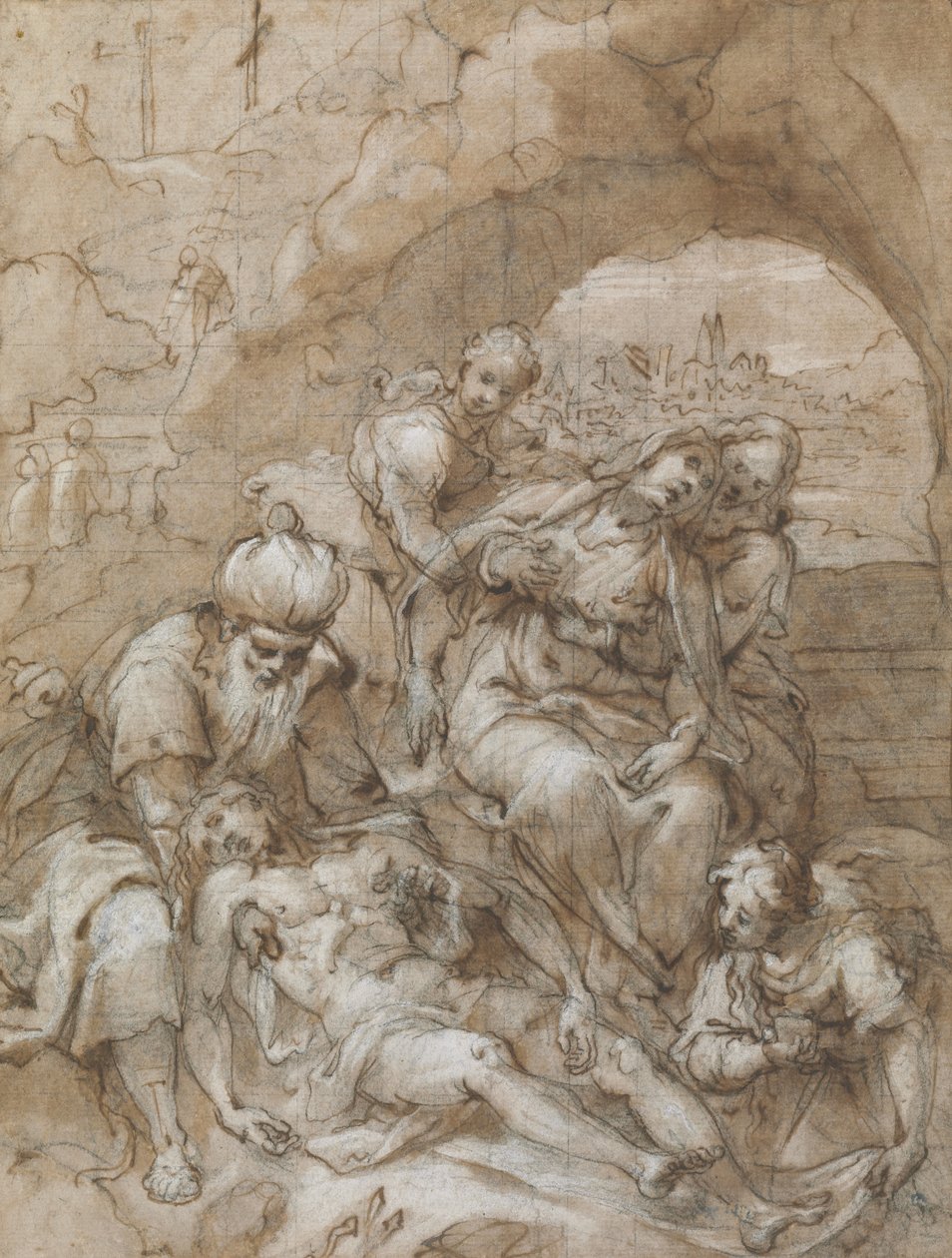 Deposition (detail) by Denis Calvaert