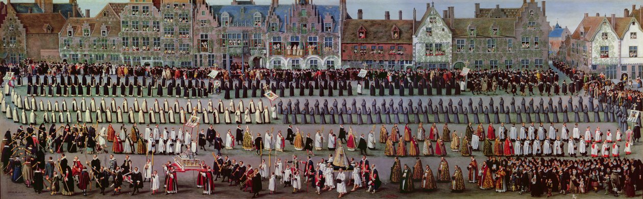 The Ommegang in Brussels on 31st May 1615: Procession of Notre Dame de Sablon by Denys van Alsloot