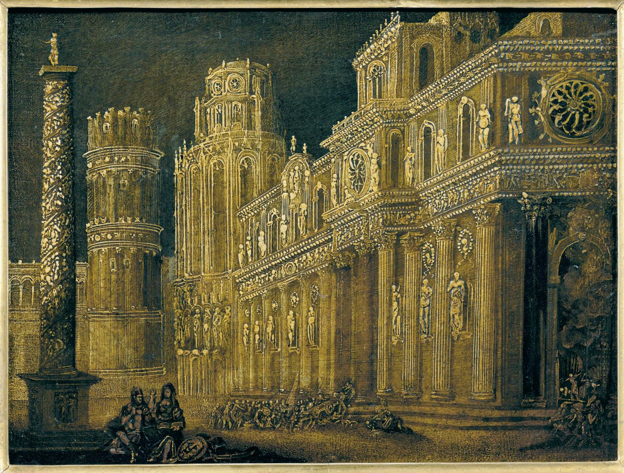 Attack on a Palace by Desiderio Monsu
