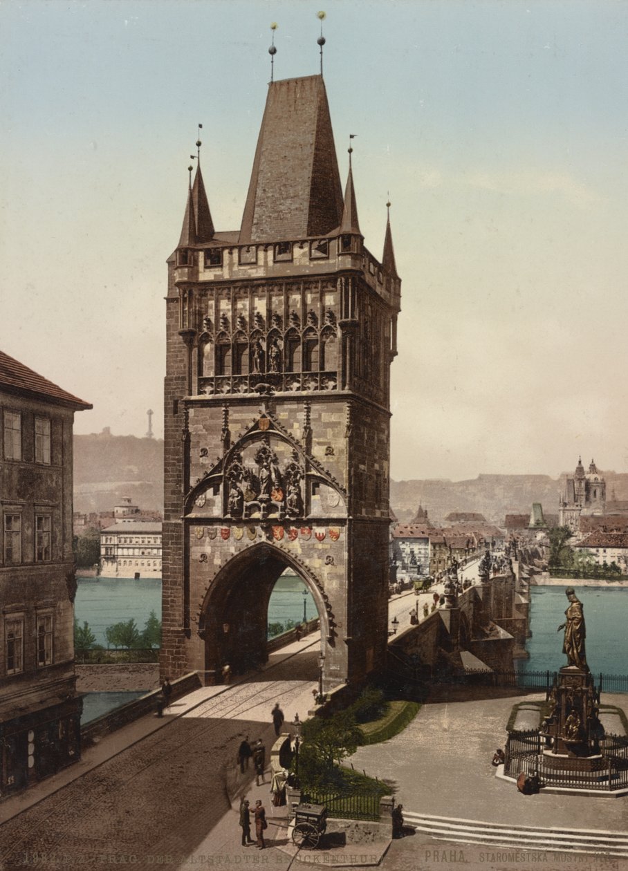 Old Town Bridge Tower, Prague, 1905 by Detroit Publishing Co.