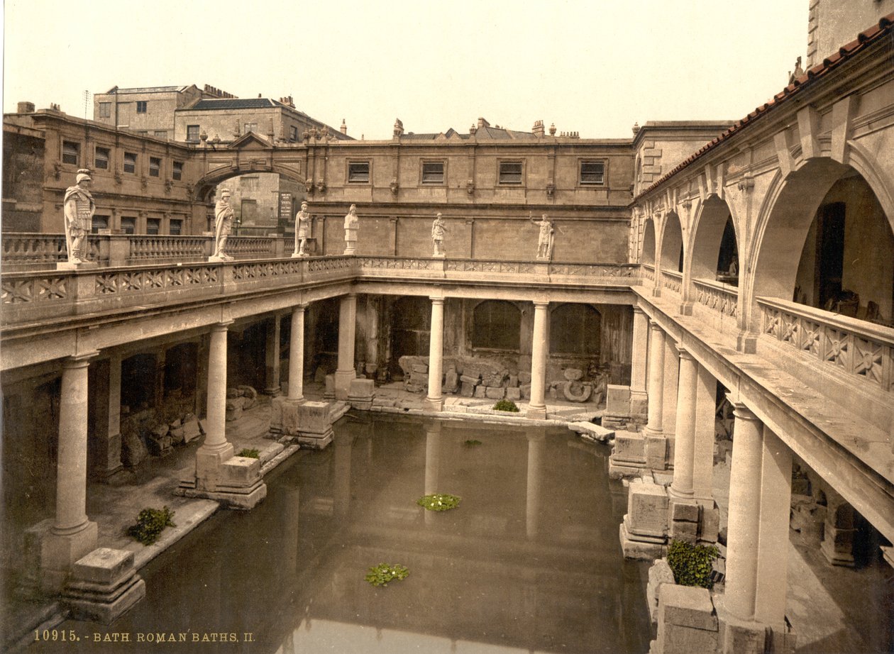 Roman Baths and Abbey, Bath, c.1890-1900 by Detroit Publishing Co.