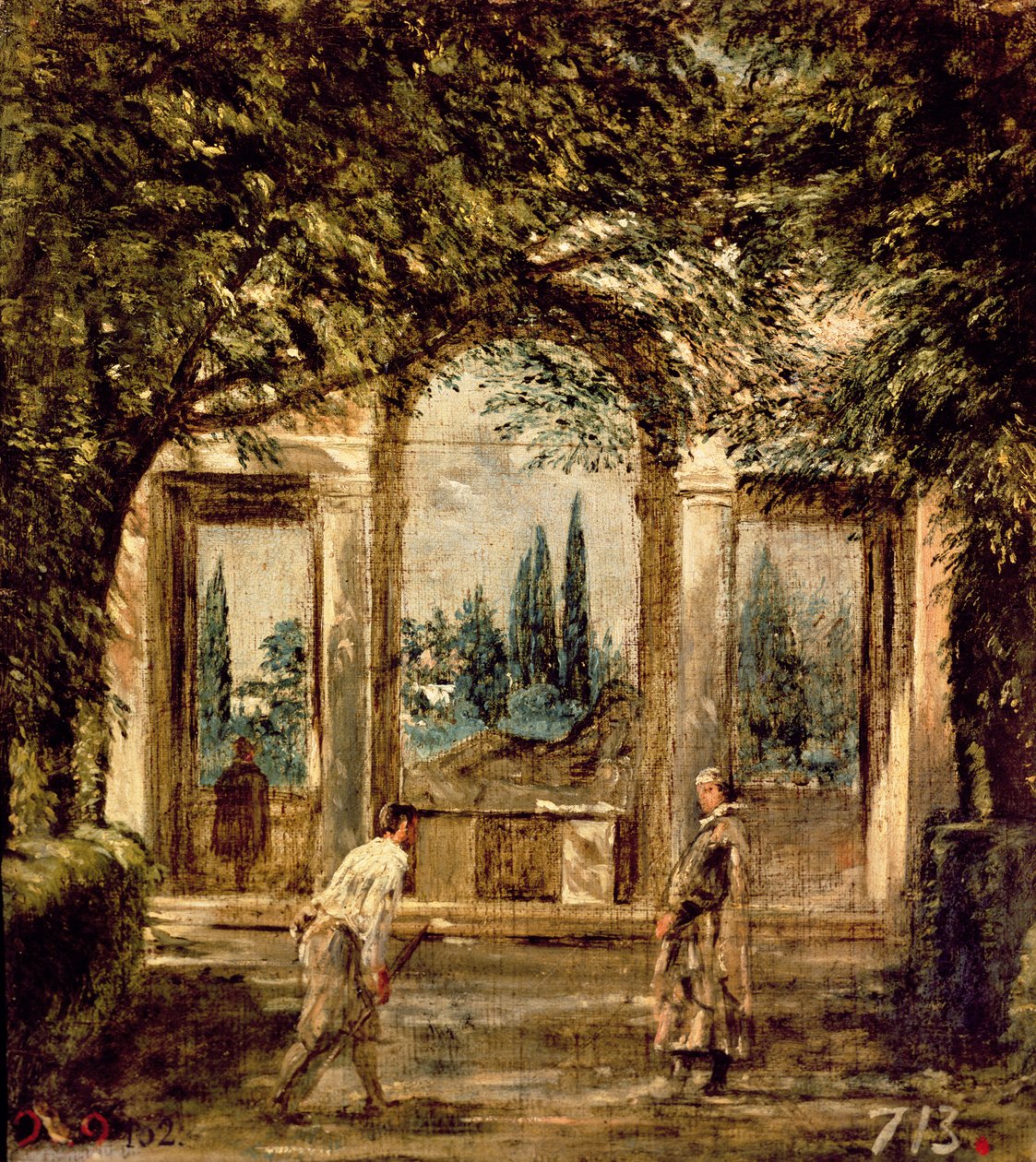 The Gardens of the Villa Medici in Rome, c.1650-51 by Diego Velázquez