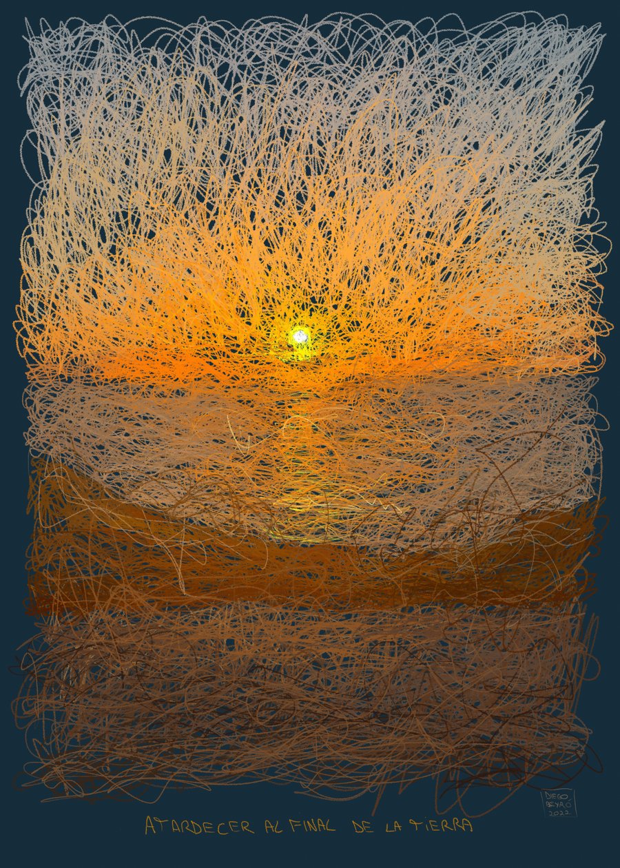 Sunset at the End of the Earth, 2022 by Diego Beyro
