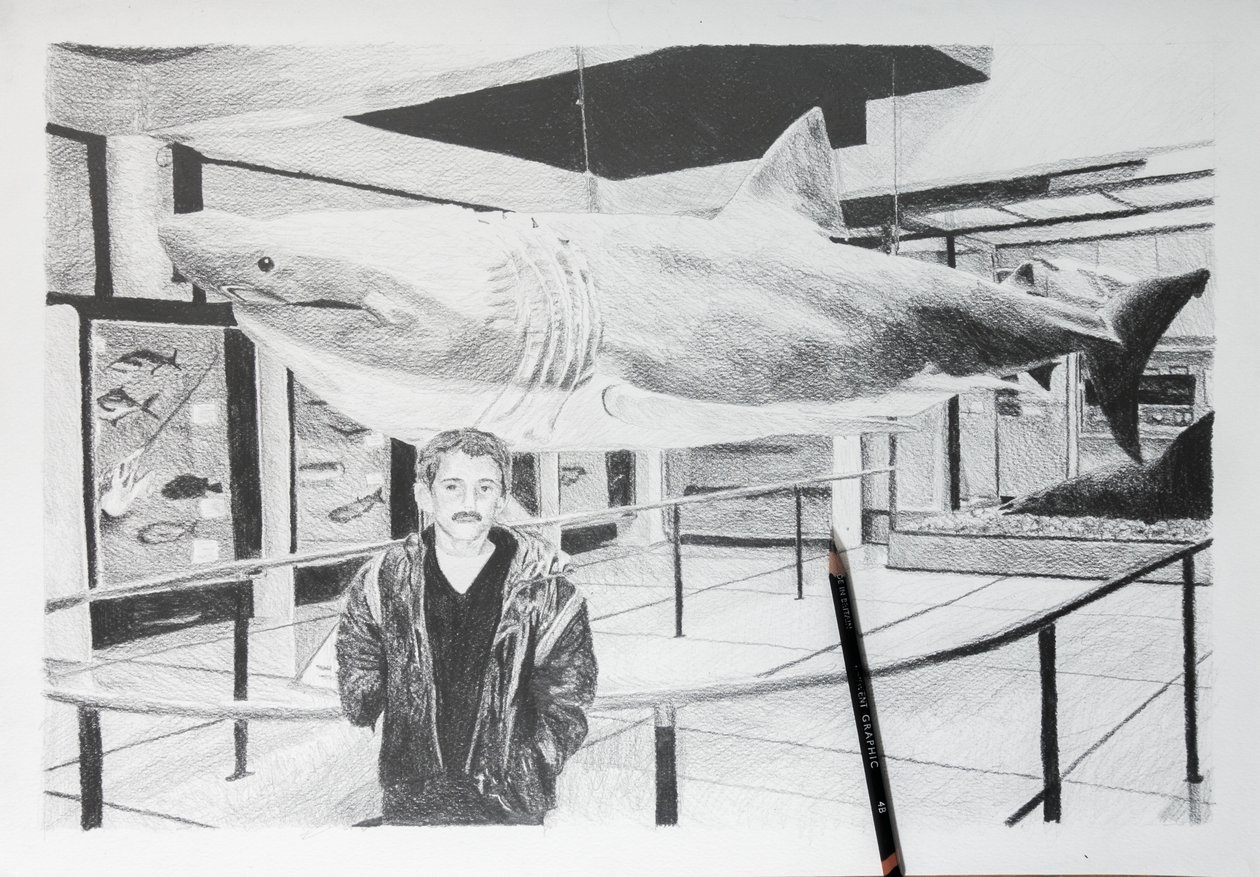 Dieguito and the Shark, 2020 by Diego Beyro