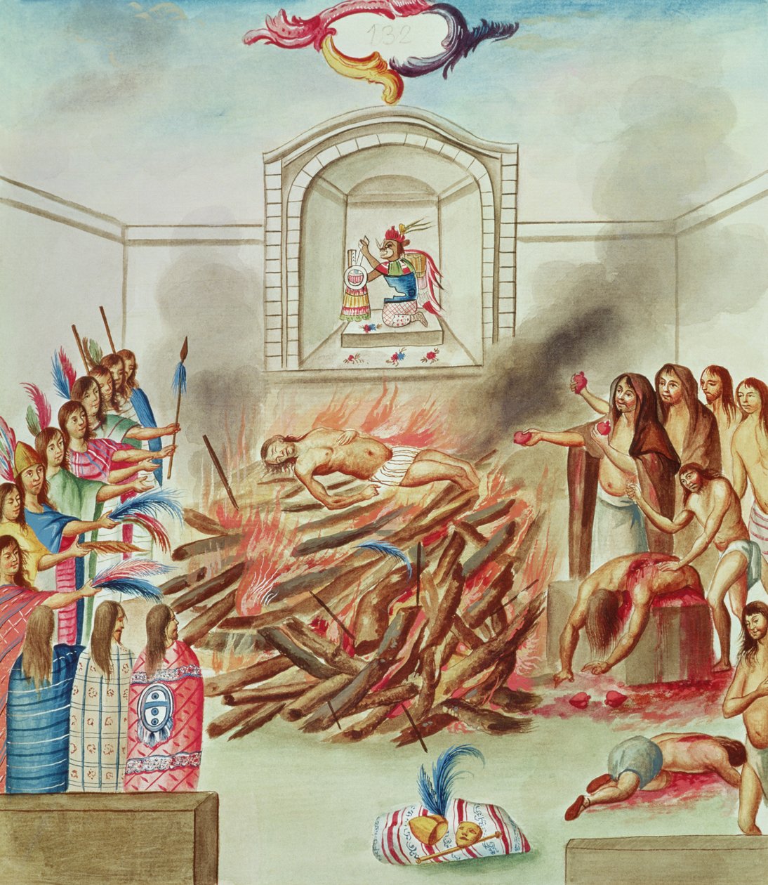 A Human Sacrifice From Teatro De La Nueva Espana 