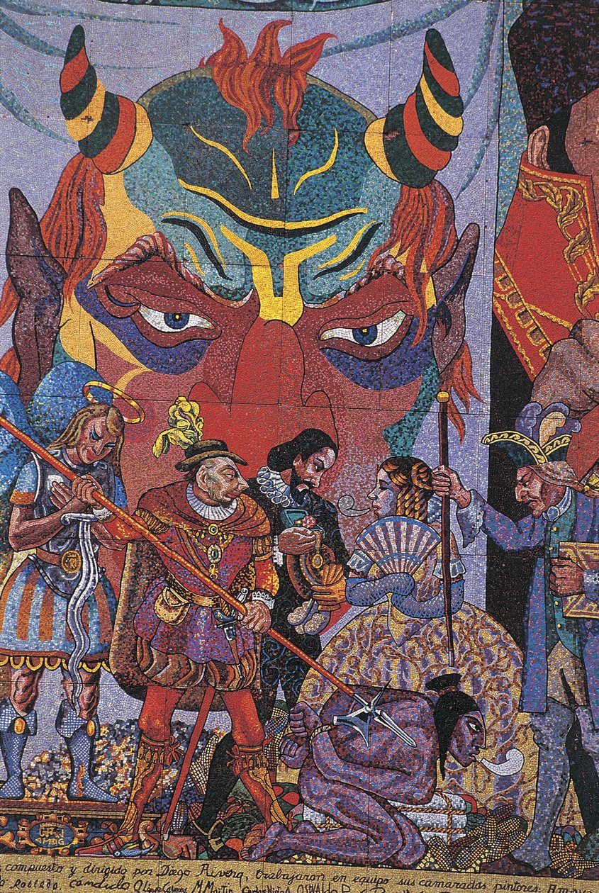Close-up of a Painting, Insurgentes Theatre, Mexico City, Mexico by Diego Rivera