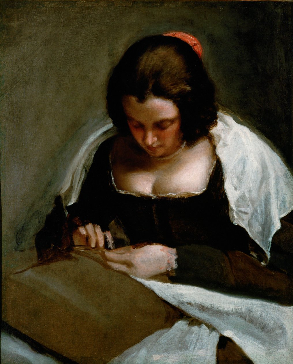 The Needlewoman by Diego Rodriguez de Silva y Velazquez