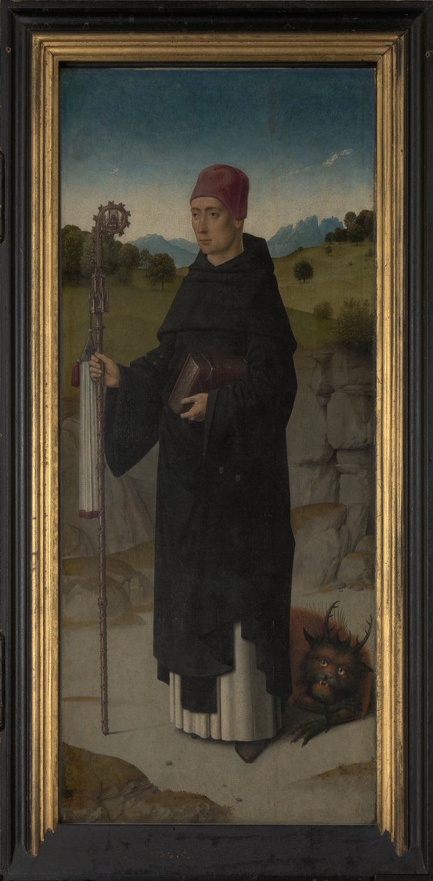 St. Bernard, left hand panel from the Triptych of St. Erasmus, c.1460 by Dirck Bouts