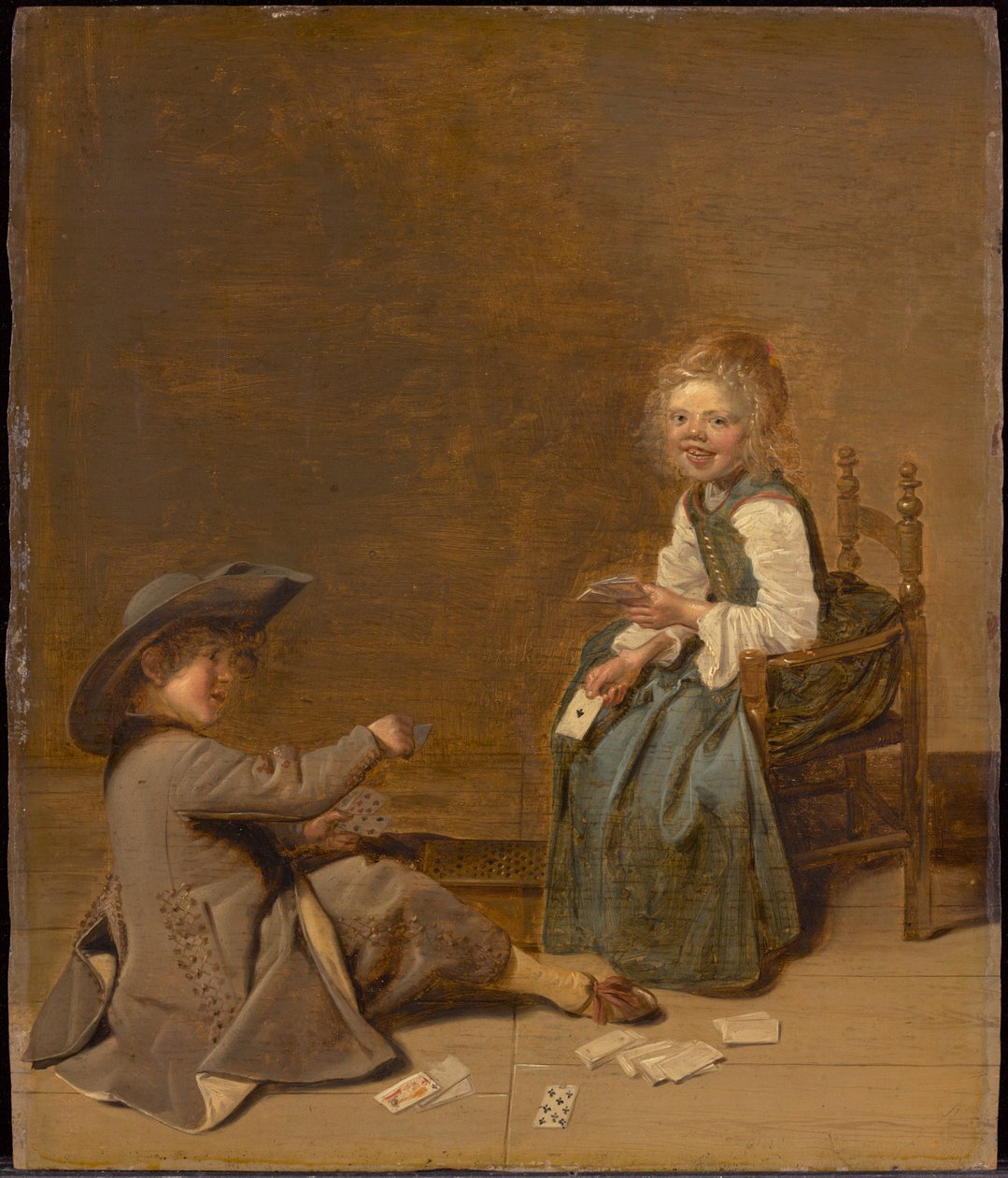 Children Playing Cards by Dirck Hals