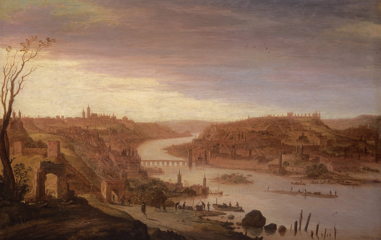 Panoramic View of Prague (restored version) by Dirck Verhaert