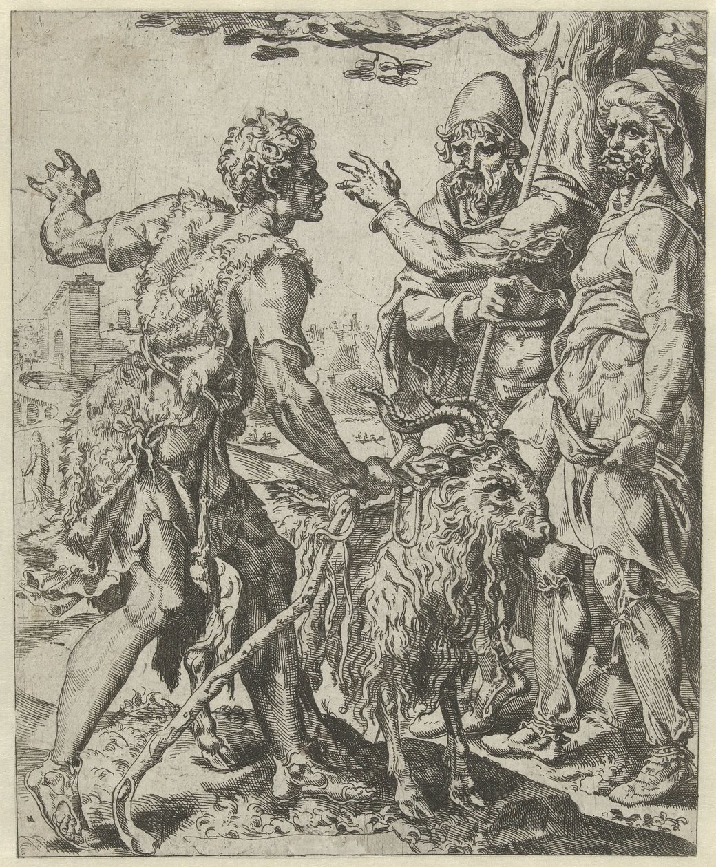 Chira Looking for the Prostitute by Dirck Volckertsz. Coornhert (attributed to)