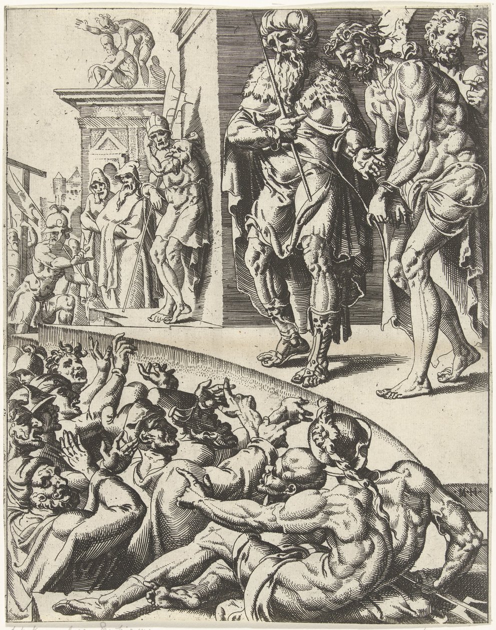 Ecce Homo (Fall and Redemption of Humanity through the Life and Passion of Christ) by Dirck Volckertsz. Coornhert (attributed to)
