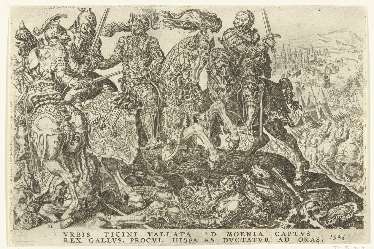 Capture of Francis I during the Battle of Pavia, 1525 by Dirck Volckertsz. Coornhert (possibly)