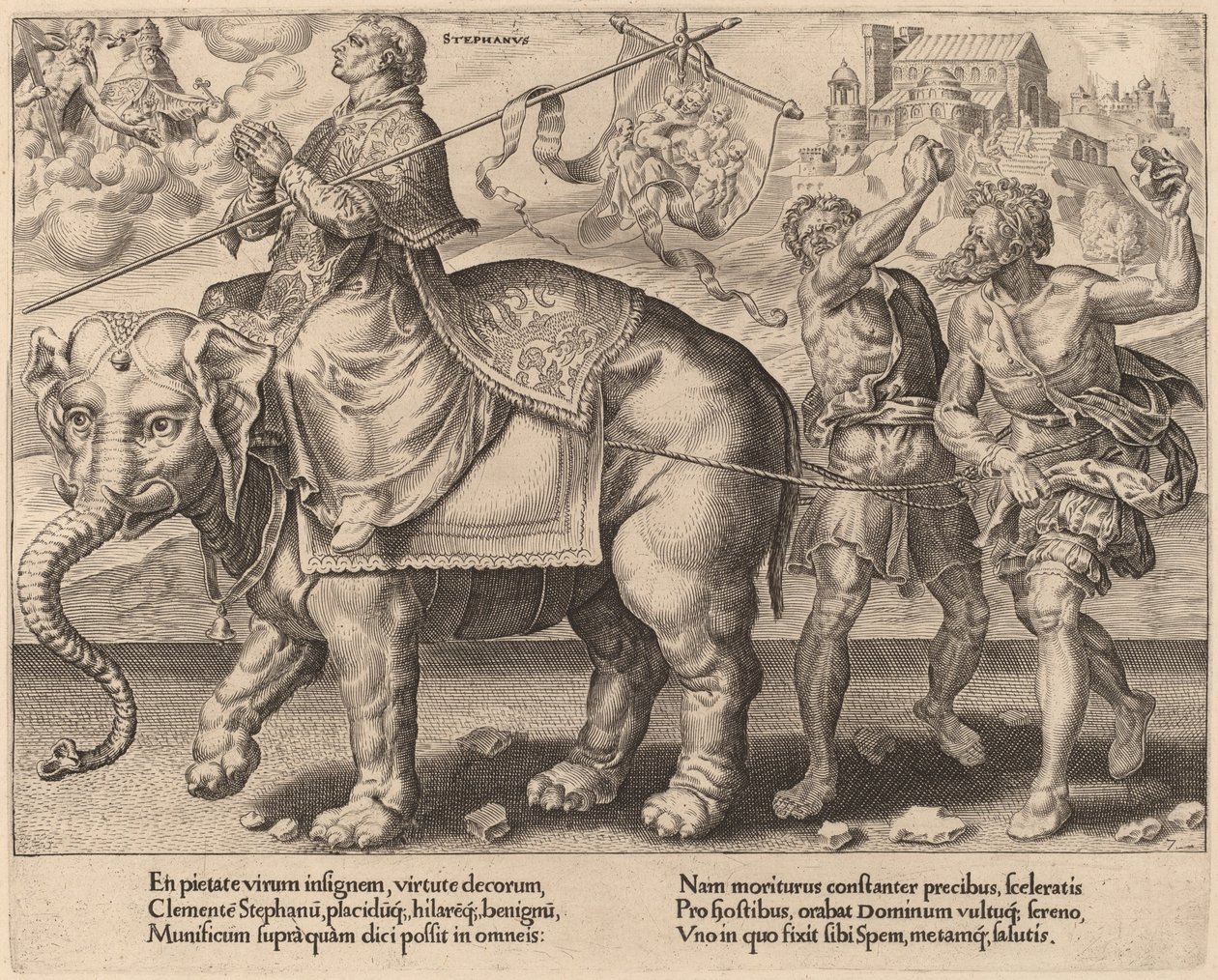 The Triumph of Saint Stephen by Dirck Volckertz Coornhert after Maerten van Heemskerck