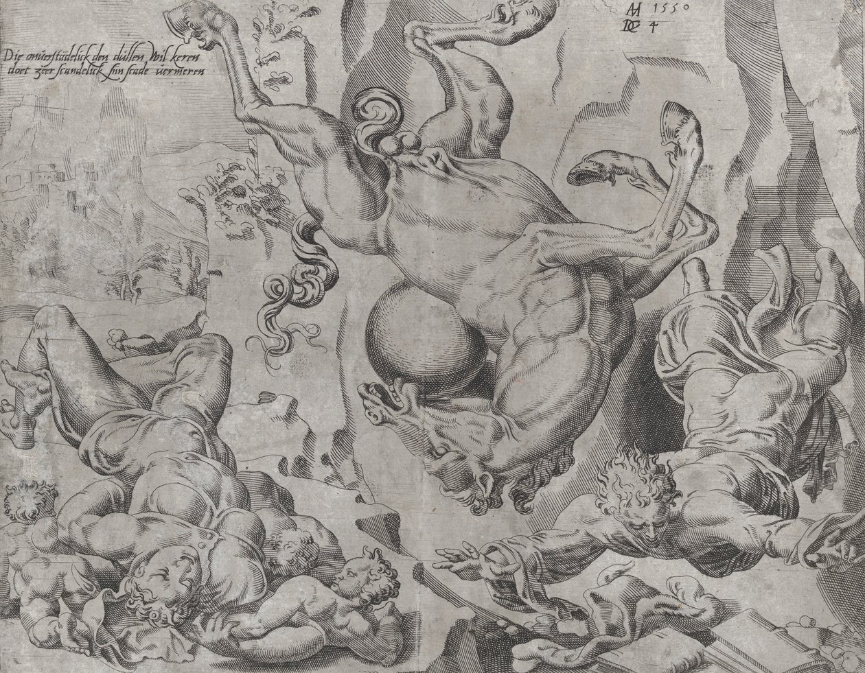 The World Perishing Together with Knowledge and Love, from The Unrestrained World, plate 4 by Dirck Volkertsen Coornhert