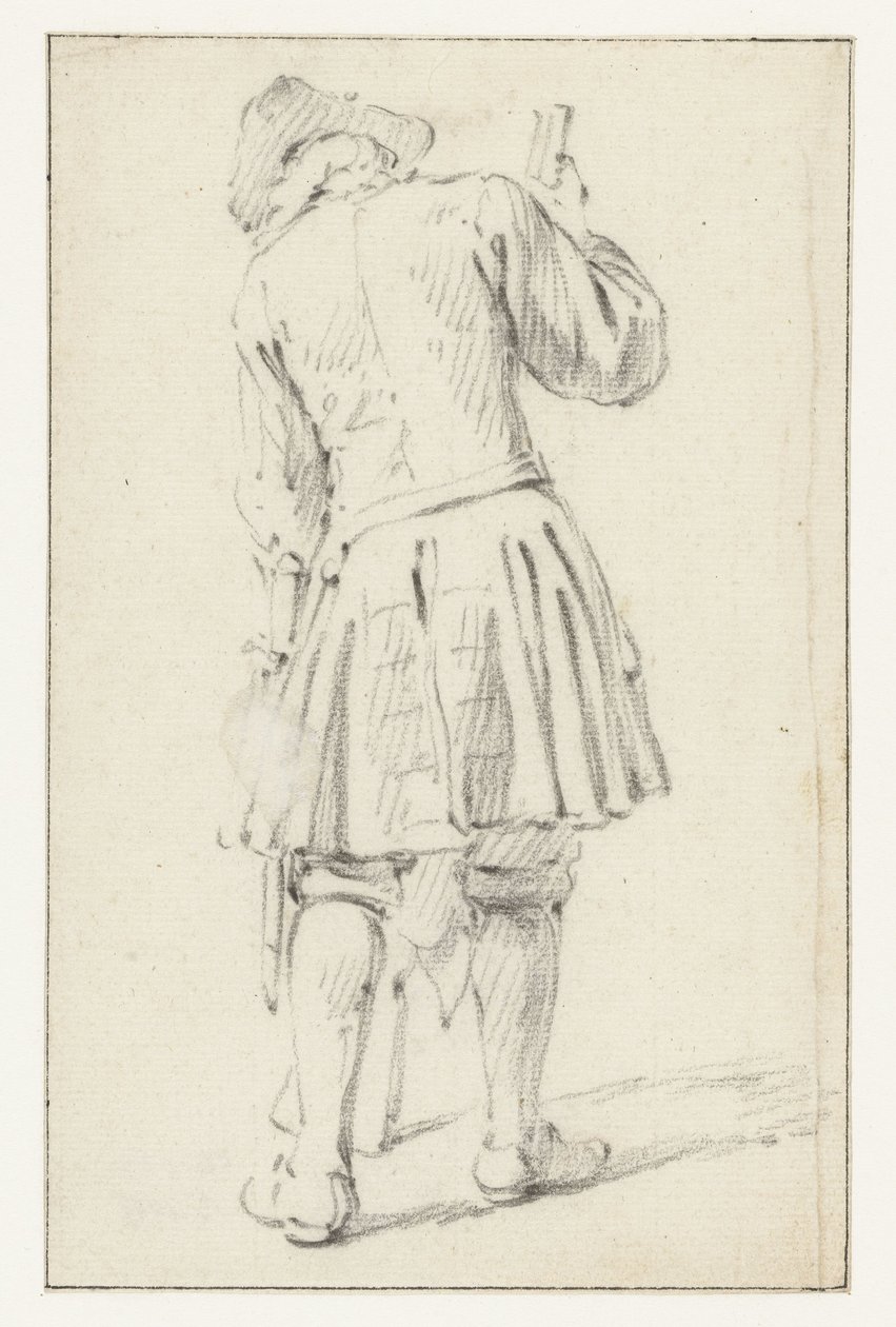 Standing Soldier with a Rifle, Seen from Behind by Dirk Maas