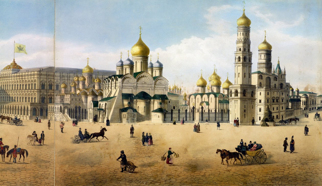 Cathedrals of the Annunciation and the Archangel by Dmitri Indieitzeff