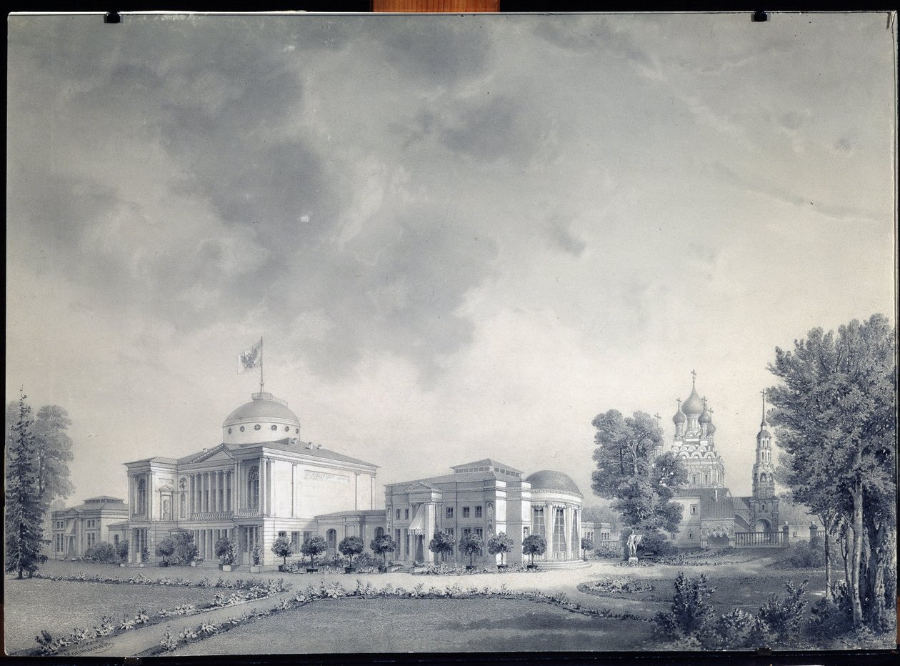 View of the Ostankino Palace by Dmitri Nikiforovich Martynov