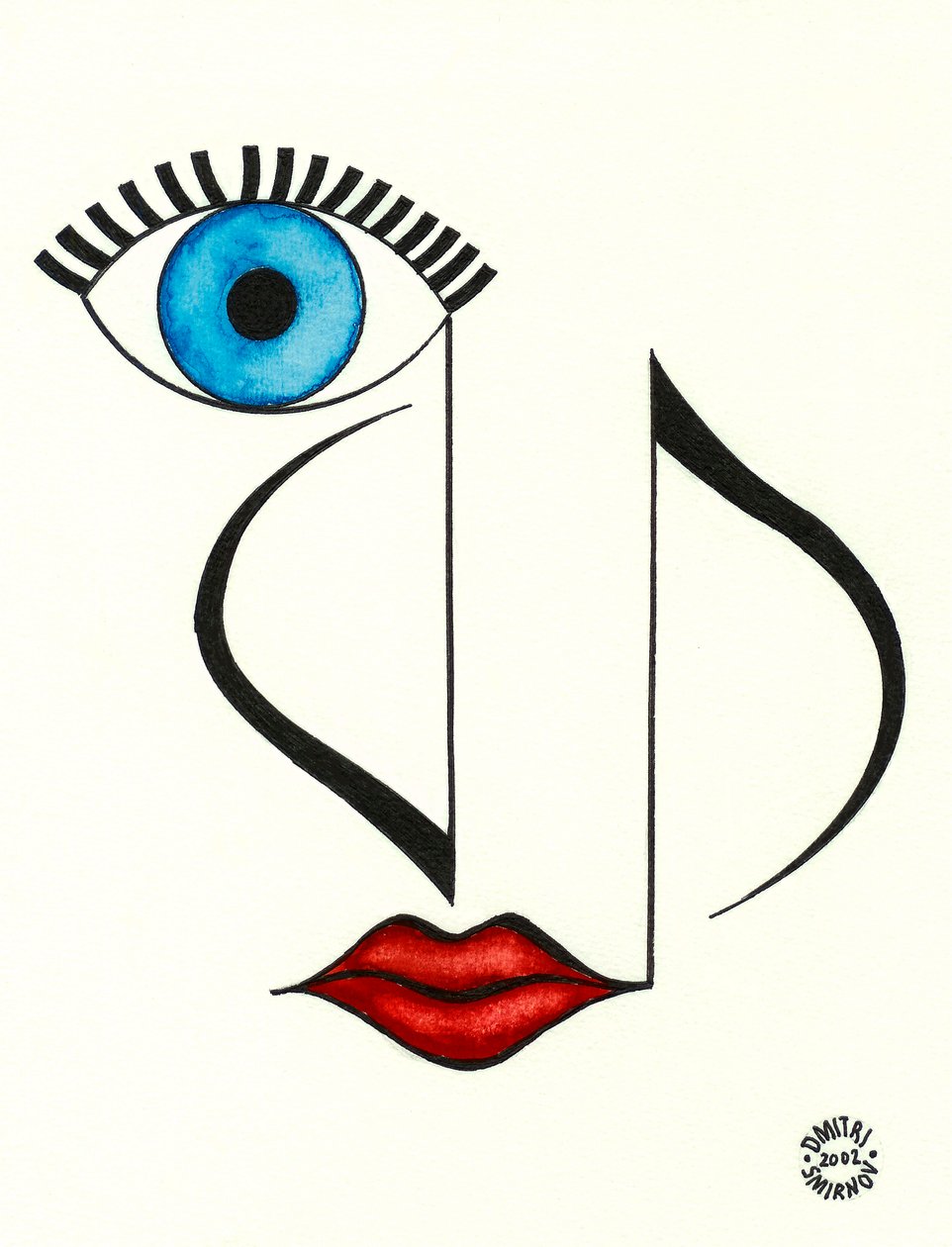 Musical Face by Dmitri Smirnov: Buy fine art print